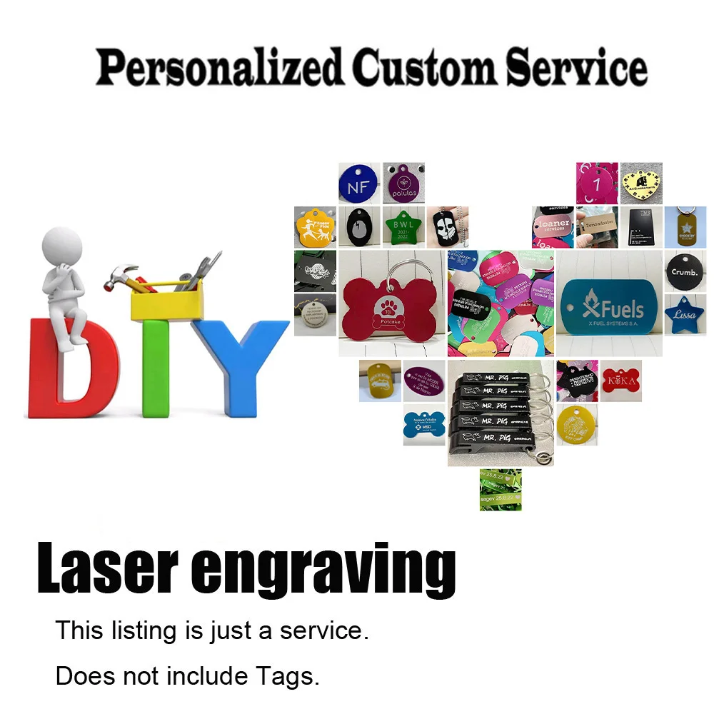 Personalize DIY Dog Tag Customize Laser Engraving Service For Dog ID TAG