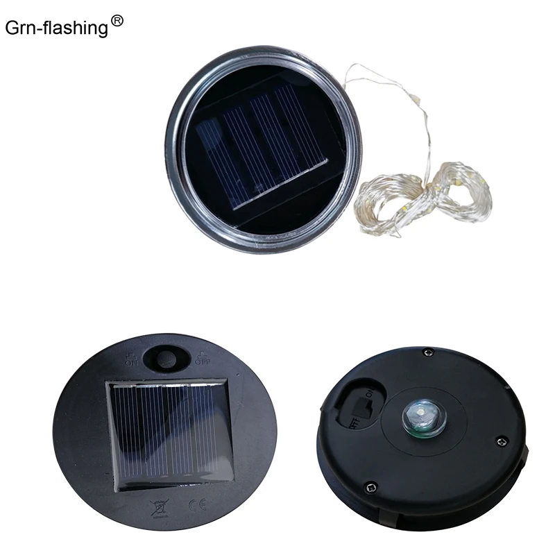 Solar Decorative Light Lid Outdoor Waterproof Light Control Solar Power Glass Decorative Fairy Light Accessories Solar Lamp Bead 20pcs 3535 smd led lamp bead 3w blue 450nm 455nm 460nm 465nm 470nm 475nm lighting plant growth