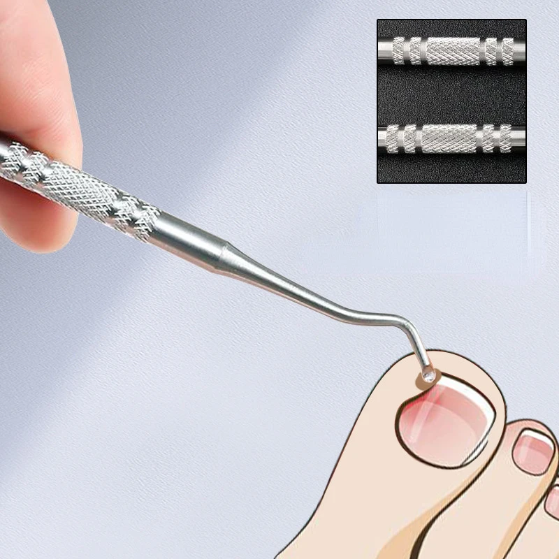 3pcs Toe Nail Care Hook Ingrown Double Ended Ingrown Toe Correction Lifter File Manicure Pedicure Toenails Clean Foot Care Tool
