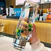 2L Glass Water Bottles Large Capacity Transparent Milk Juice Cup Portable Leakproof Kettle Outdoor Travel Jug Storage Container 4