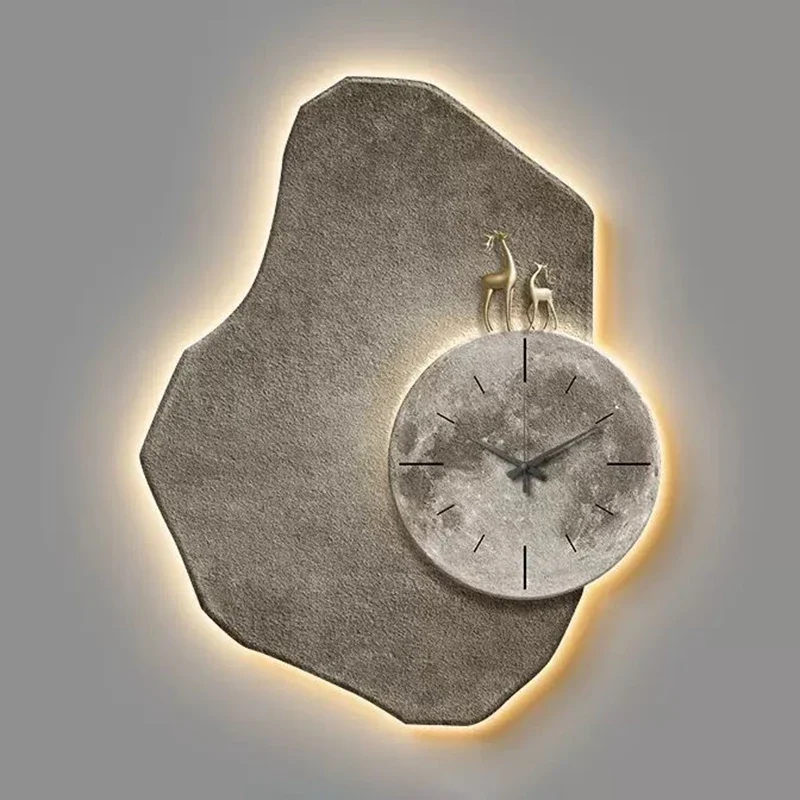 שעון קיר גדול הוביל שעון קיר בעיצוב מודרני ציורי קיר עיצוב גיאומטרי קיר שעונים חדרי שינה אמנות ציורי קיר תלויים אלגנטי