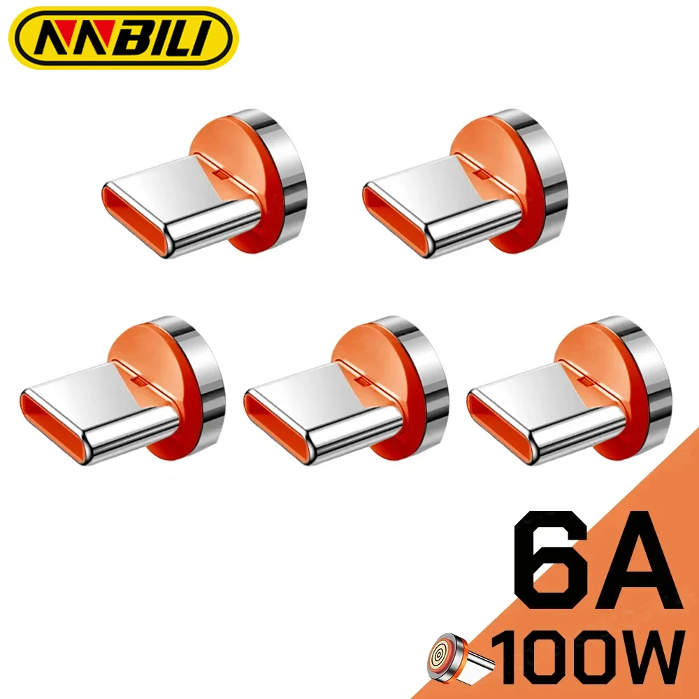 Magnetic Charging Adapter 7pin 6A Round Plug for Huawei 3A USB Type C Magnet Tips Fast Charging for iPhone Samsung Xiaomi Oneplus
