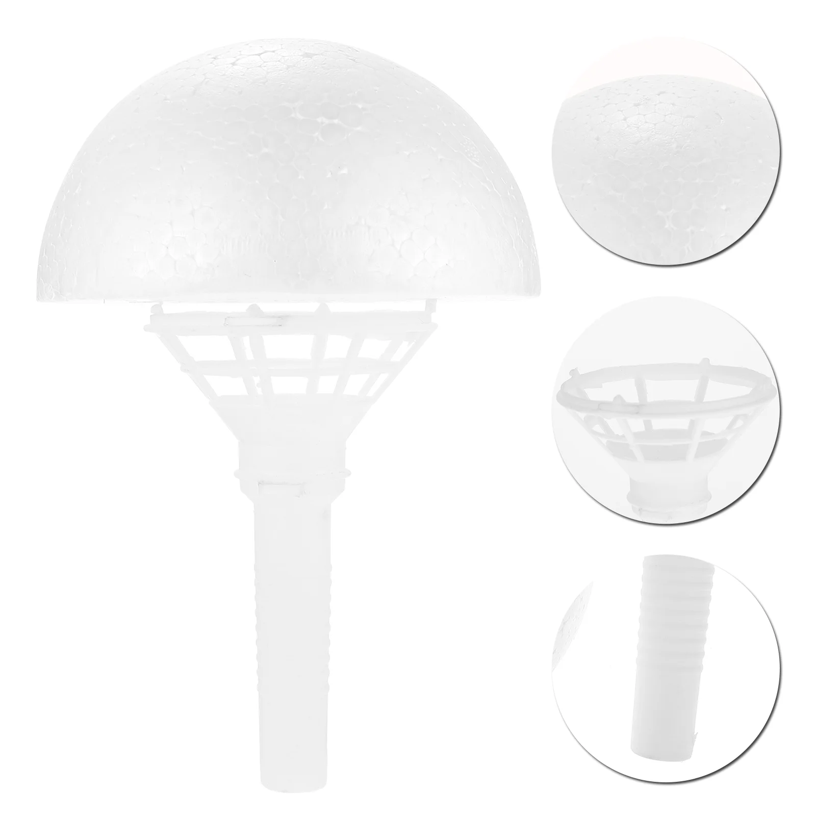 

White Floral Handle Bouquet Holders Handle Round Dome Bridal Floral Wedding Flower Holder for Flower Arrangement Wedding