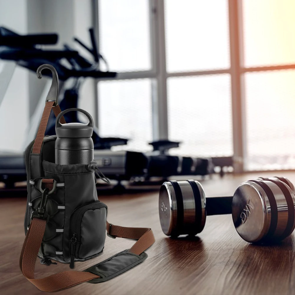 Magnetic Gym Sling Bag with Bottle Holder for Men and Women
