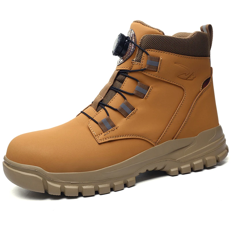 Bottes De Travail Imperméables Avec Boutons Rotatifs - Taille 40-45, Sécurité, Gris/noir/jaune, Neuves