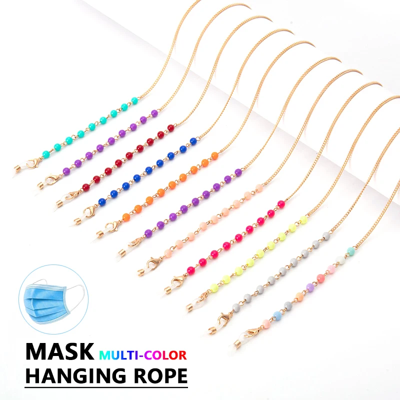 

Новинка цепочка для очков с жемчужной маской шнурок для очков Веревка для очков держатель для маски с защитой от потери цепочка с крючками женские цепочки для очков