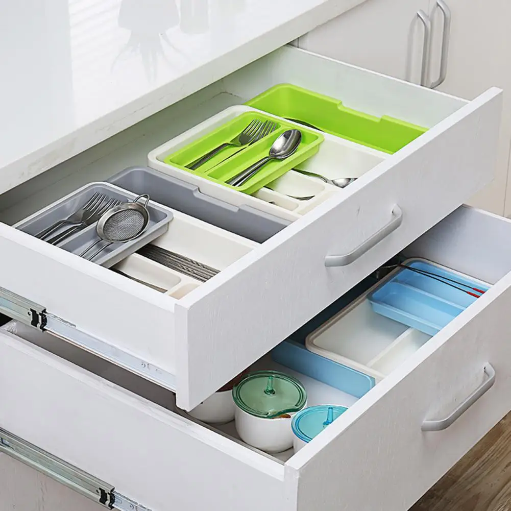 Expandable Kitchen Drawer Organizer Adjustable Cutlery Tray Adjustable Expandable Kitchen Utensil Drawer Organizer for Spatula