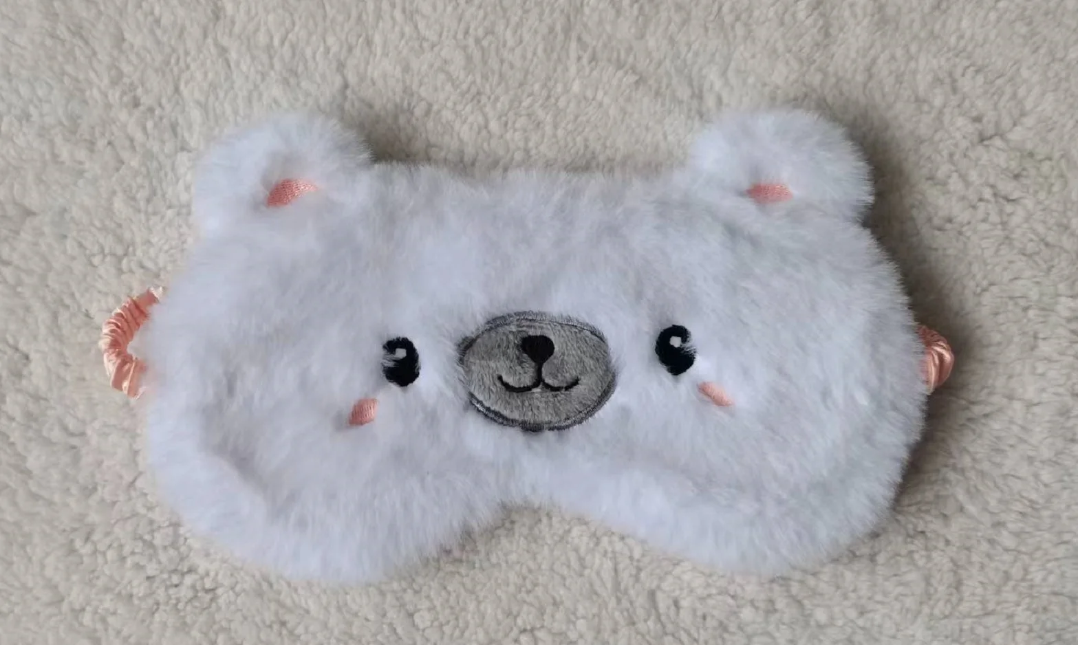 

Eye Mask White Bear Grey Mouse Plush Cartoon Animal Sleep Eyes Sleeping Silk Backside Good Elastic Comfortable Shading Face