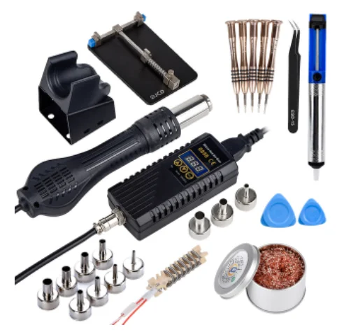 

JCD 750W Hot Air Gun Micro Welding Station LED Display Screen Electronic Welding Repair BGA Tool Kit Temperature Adjustable 8858