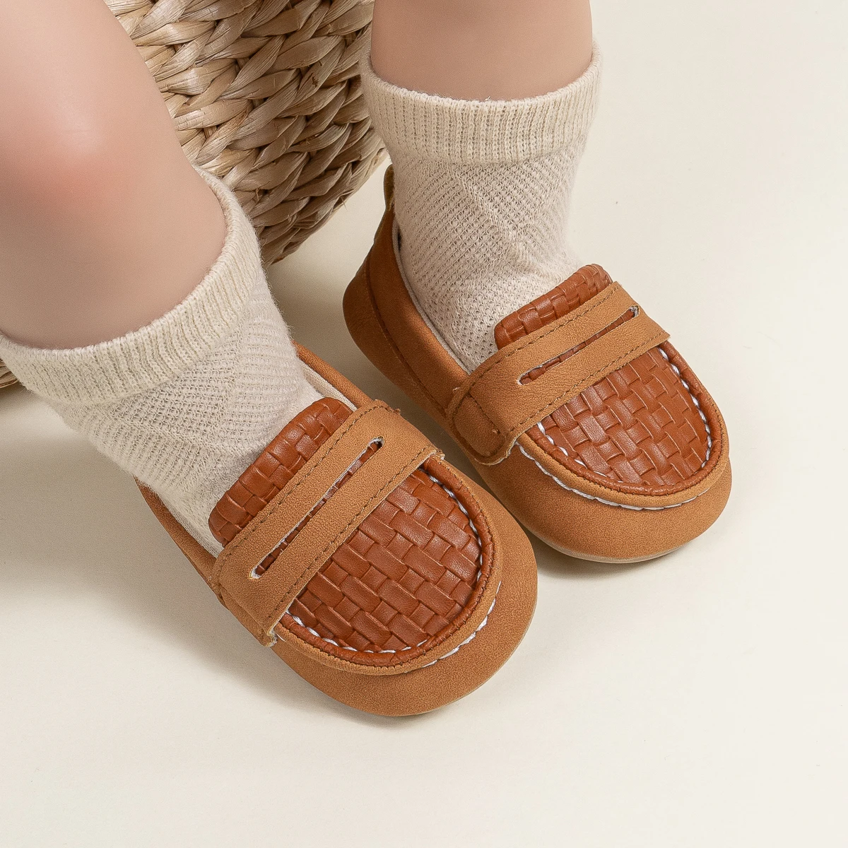 KIDSUN Baby Girls Boys Classic Loafers Infant Oxford Dress Shoes Prewalker Soft Slip On Moccasin Crib Flats Newborn Shoes 5
