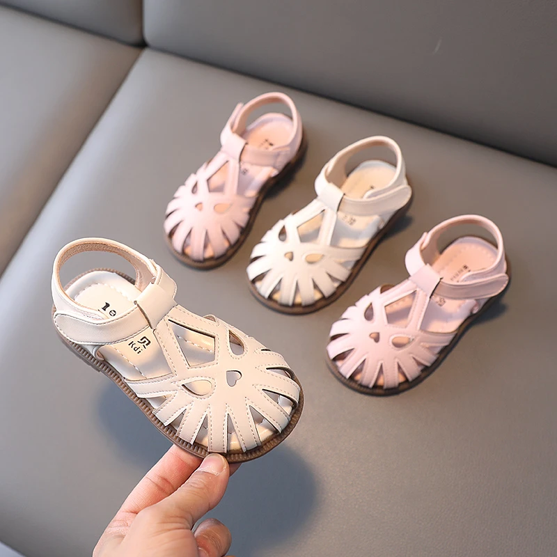 2023 Summer Baby Sandals for Girls Beach Shoes Anti Slippery Kids Cut