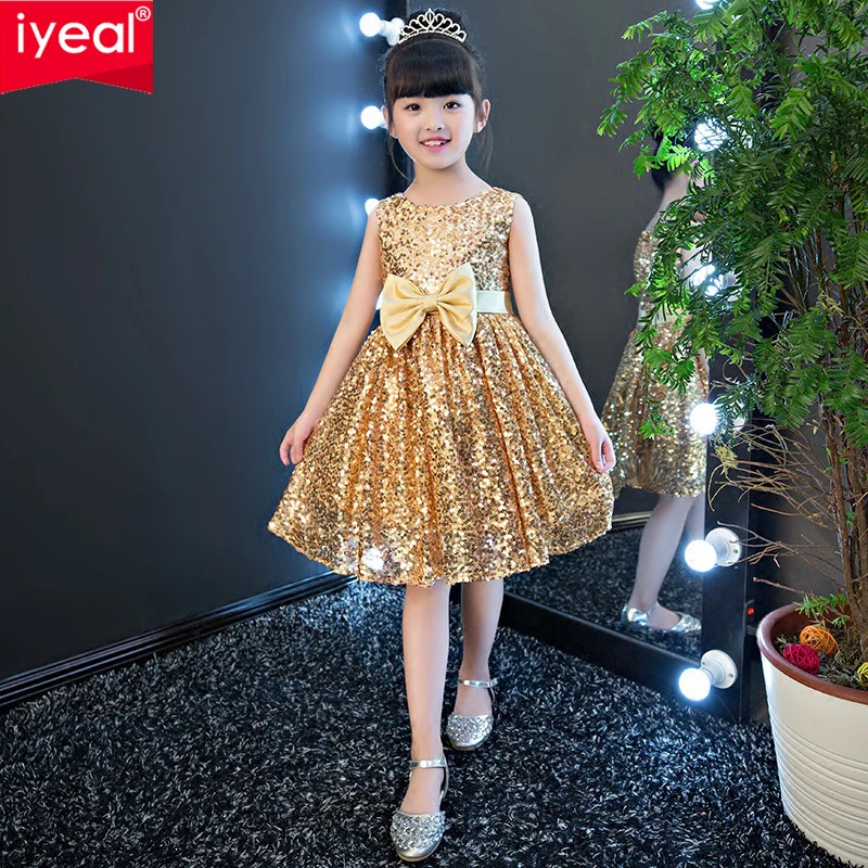 

IYEAL Baby Girls' Birthday Sequins Princess Dress Flower Girl Dress Little Host Dance Piano Performance Dress