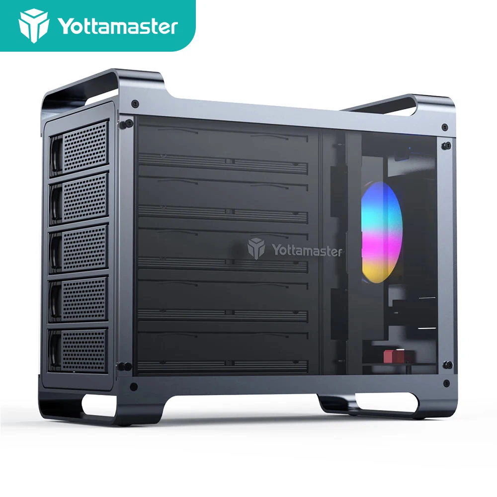 Yottamaster 5 Baia Raid Hard Disk Case Esterno Per 2.5"/3.5 - Foto 2
