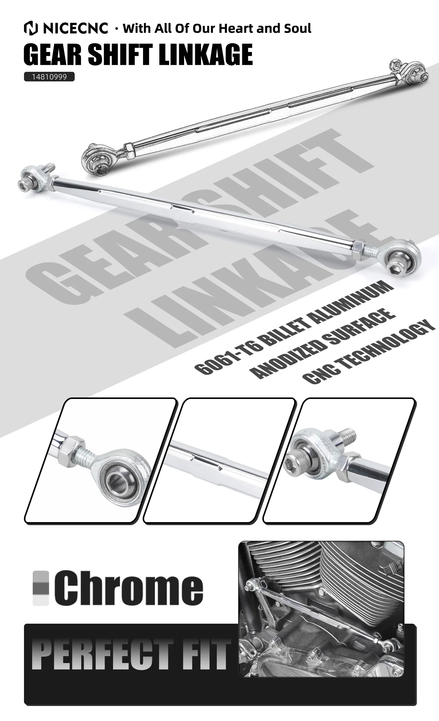 Für Harley Street Glide FLHX /Special 2006-2023 Schalthebelstange Gangschaltung Road Glide FLTRX /Special Road King Tri Glide Ultra Limited Fat Boy Fat Bob Electra Glide Breakout – Detail 19