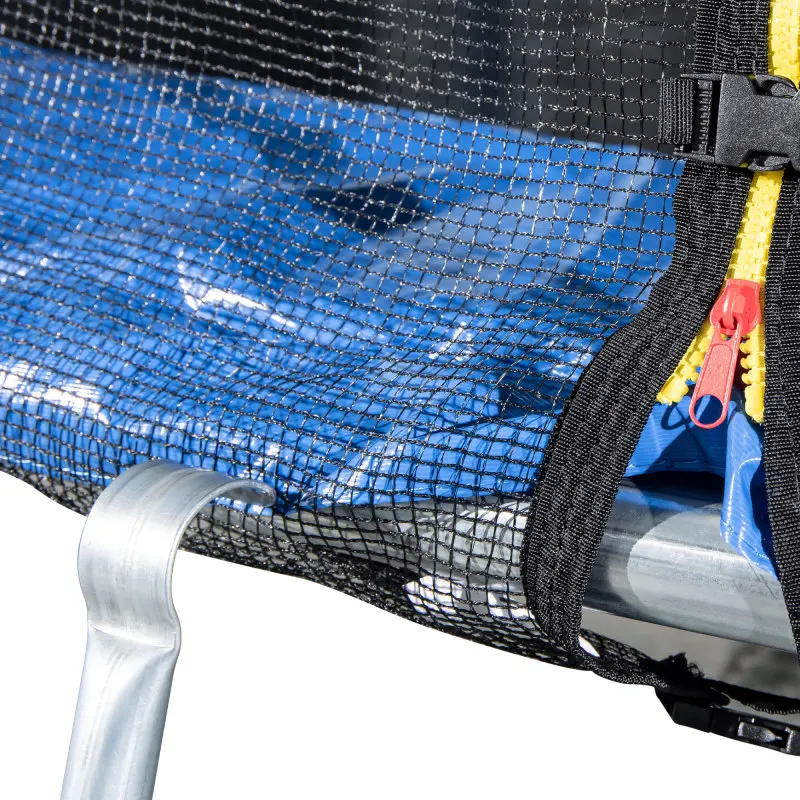 14FT Trampoline for Kids with Safety Enclosure Net, Ladder and 8 Wind Stakes, Round Outdoor Recreational Trampoline Outdoor