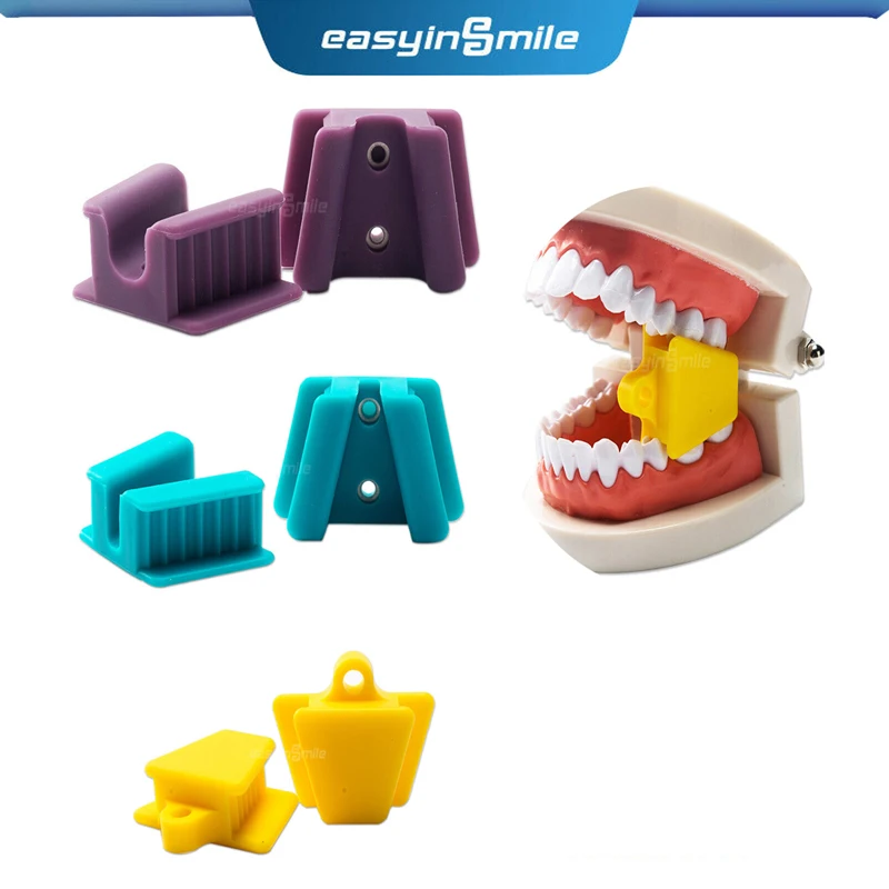 6pcs/kit Easyinsmile Dental Bite Block Mouth Props Opener Cheek Retractors Silicone Rubber for Adult Child Pedo S/M/L