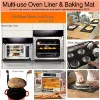 Oven Bottom Liners Non Stick Barbecue Grill Mats Reusable Kitchen Toaster Liner Air Fryer Cooking Heat Resistant Baking Paper 6