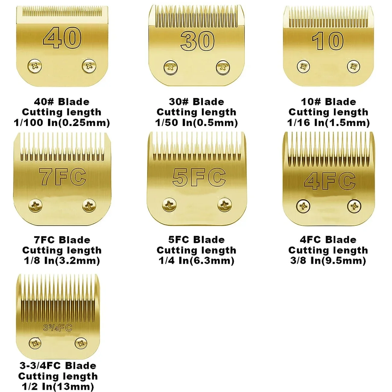 Detachable Pet Dog Clipper Metal Blade Set Compatible with Andis,Oster A5,Wahl KM Series Clippers 3FC/7FC/5FC/4FC/#10/#30/#40