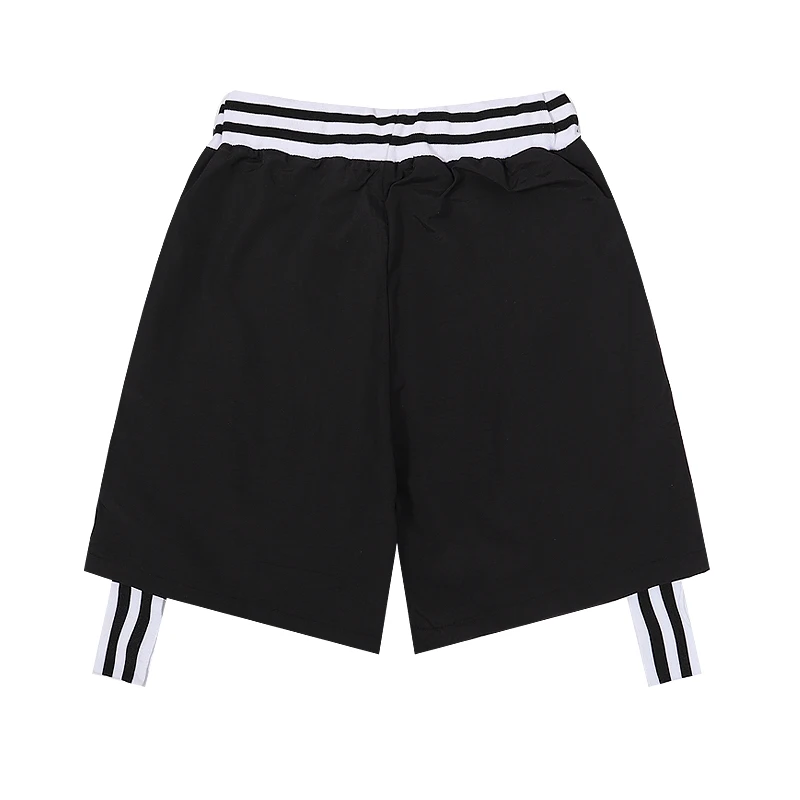 RRR 123 Color Block Striped Drawstring Casual Summer Shorts Mens Straight Wide Leg Breathable Oversize Loose Five Point Pants black casual shorts