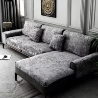 Silky Velvet Leather Sofa Covers warm Towel Couch Cover Full Coverage Universal Winter Plush Non-slip Sofa Cover 1