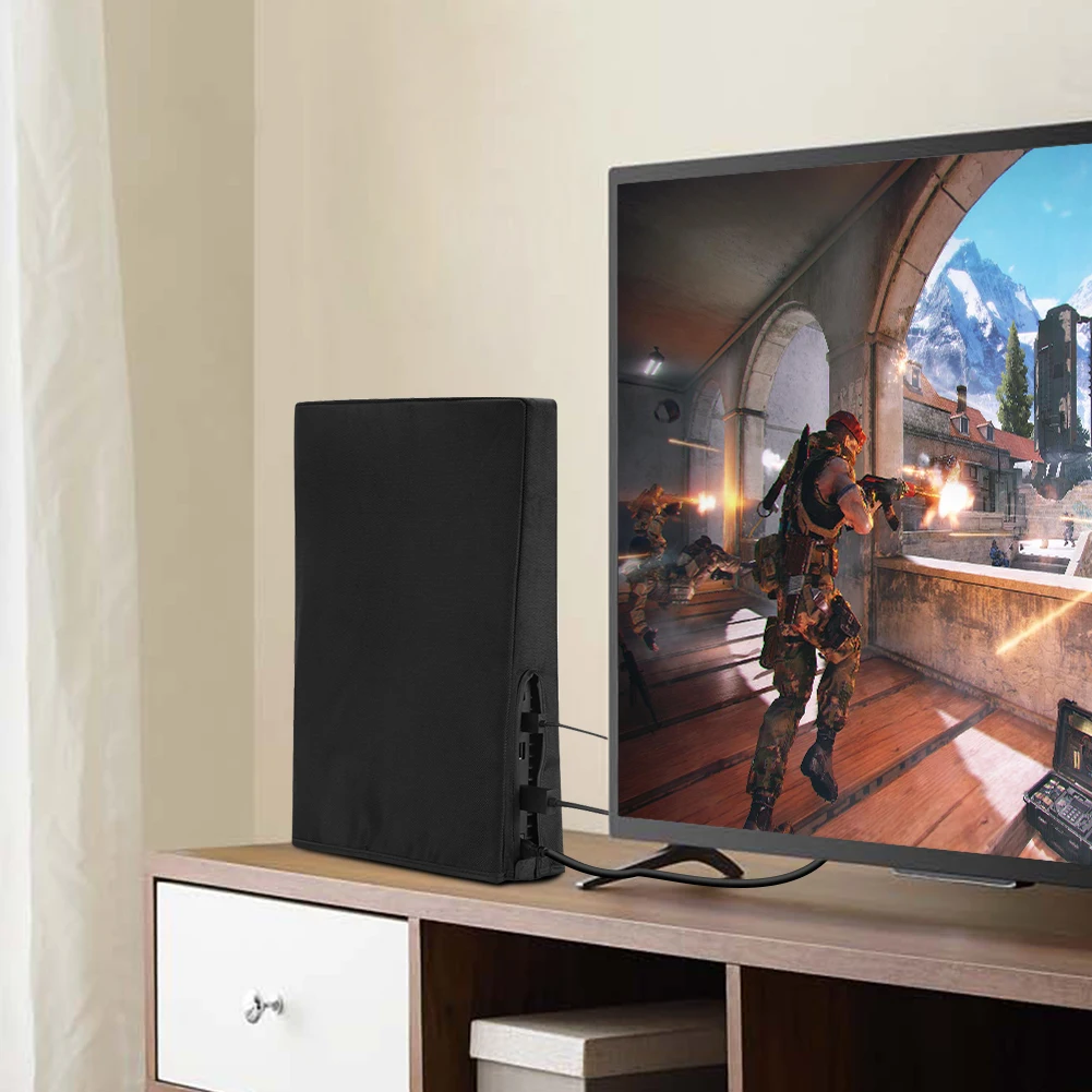 Vertical/Horizontal Dust Cover Anti-Scratch Dust Guard 1680D Oxford Cloth Console Protector for Playstation 5 Slim Game Console