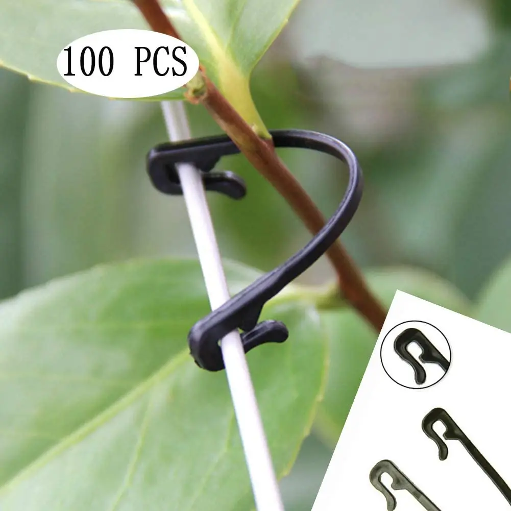 50/100 Stuks Druivenranken Clips Duurzaam Plastic Plant Wijnstokken Sluiting Vastgebonden Gesp Tomaat Groente Haak Plastic Haak