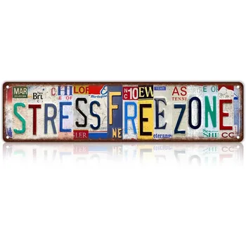 Stress Free Zone Tin Sign 1