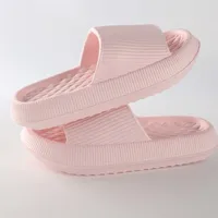 Crestar Women Summer Slippers Indoor Thick Sole Non-slip Bathroom Slides Comfort Soft Sole EVA Sandals Lady Beach Platform Shoes 2