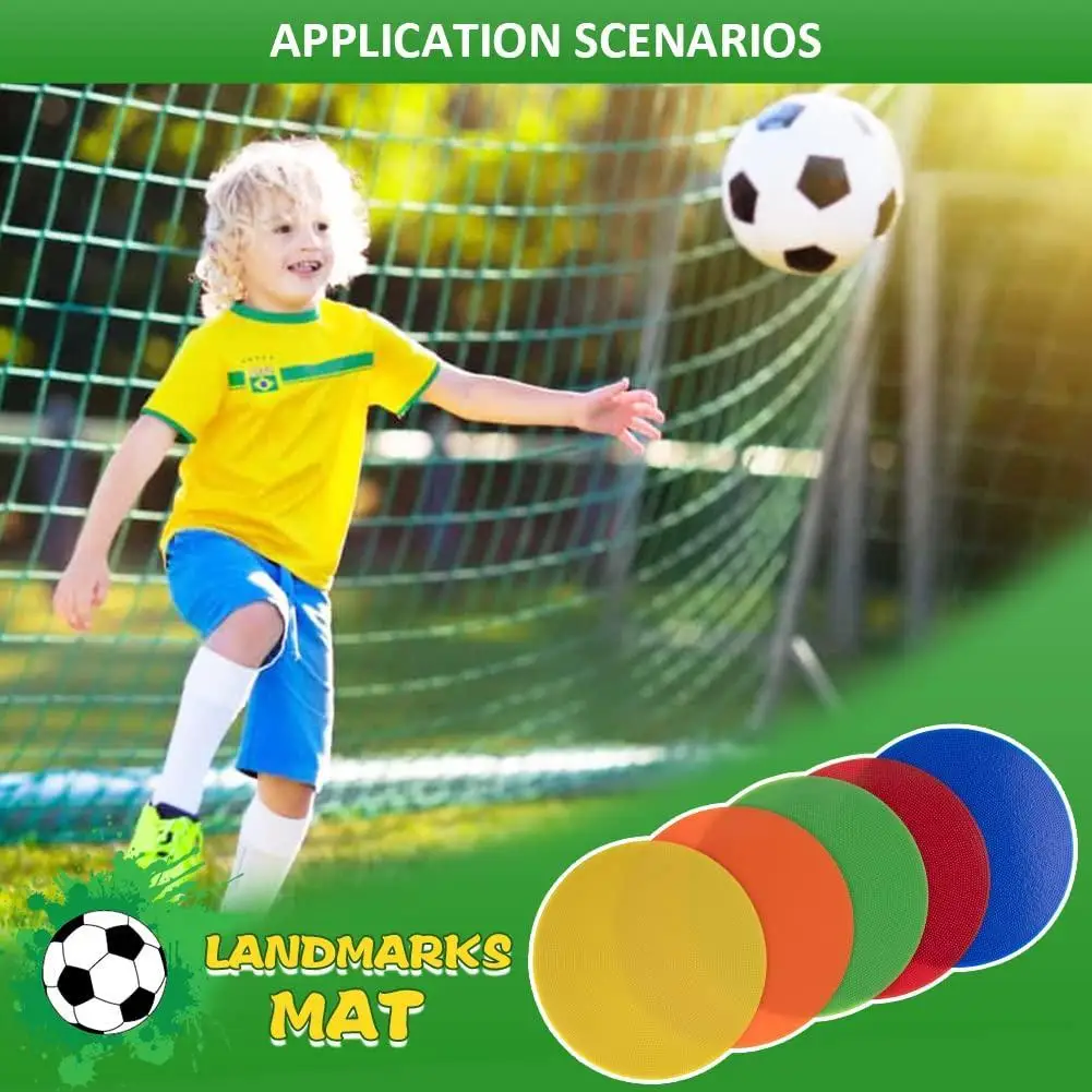 10Pcs Football Non-slip Floor Markers Flat Spot Dish Tennis Landmark Mat For Kids Soccer Training Classroom Activities