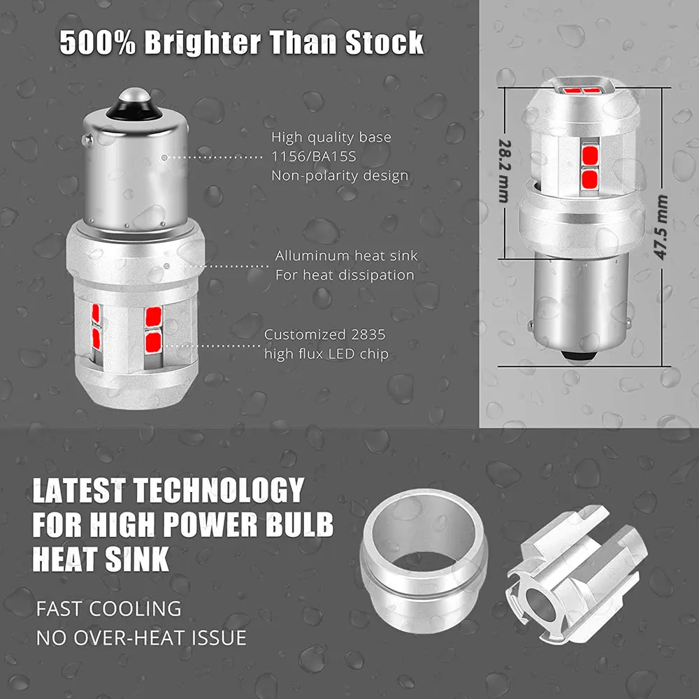 VANSSI 2pcs Ba15S P21W 7506 1156 LED ����, ���� �����Ʈ ���� ���� �� ��ȣ, �극��ũ, ���� ����Ʈ ���׷��̵� 3497 1141 1073