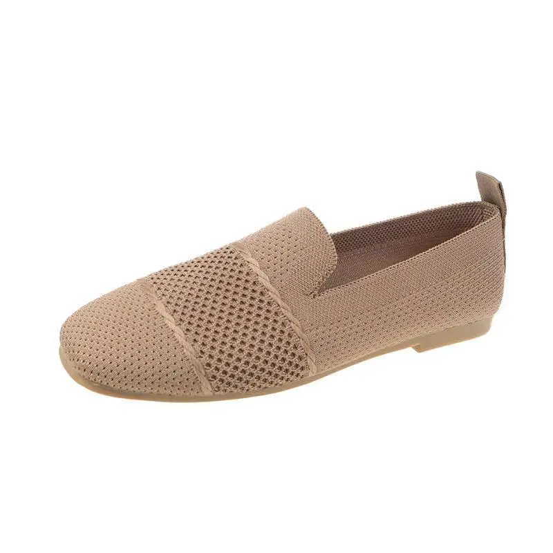 2023 New Summer Mesh Square Toe Breathable Women Shoes Fashion Hollow Out Casual Flat Shoes for Women Zapatos De Mujer 4