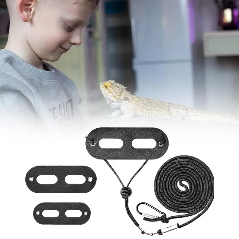 Lizard Harness Detachable Adjustable Reptile Lizard Rope 3 Sizes Reptile Harness For Animals Escape Proof Reptiles