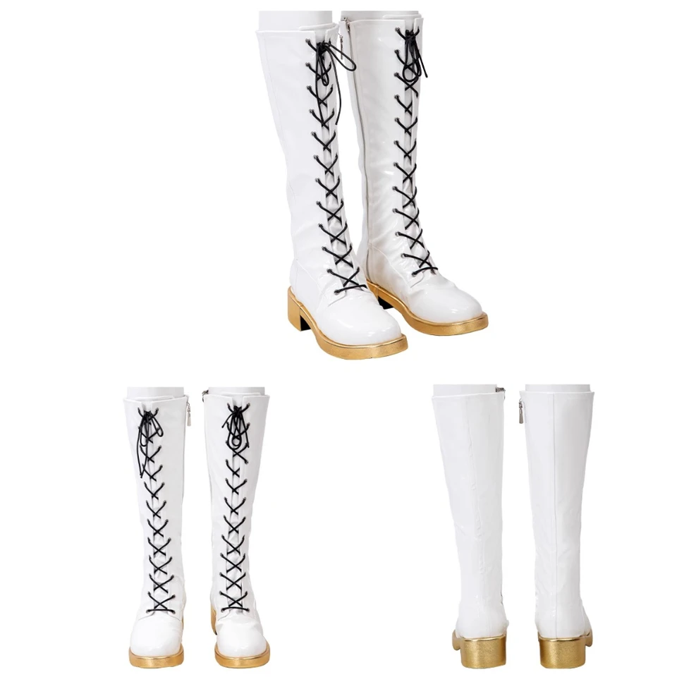 Waslary Hunters Stiefel Erwachsene Anime Cosplay Kampfstiefel Leder Damen Mira Kostüm Zubehör Schuhe Stiefel