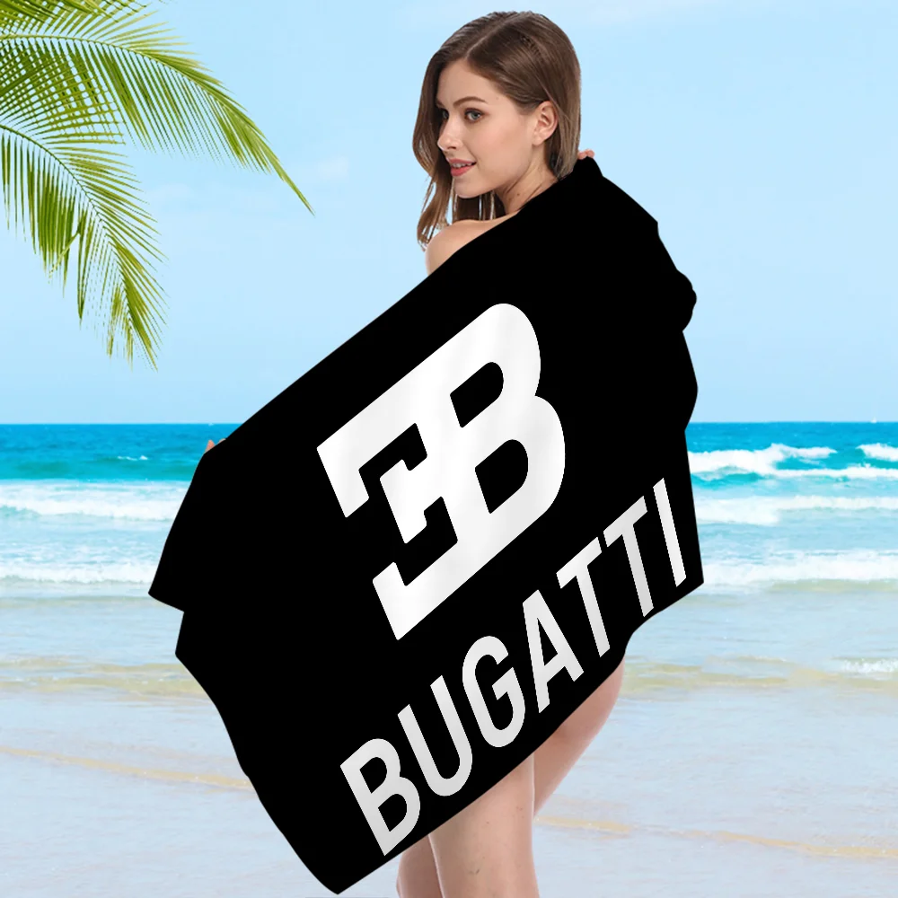 Brand B-Bugatti Microfiber Blanket Quick Drying Beach Towels Oversized Printing Super Absorbent Pool Towel Blanket 6