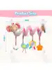 Infant and toddler animal carts wrap around the bed, ring bells, safety mirrors, hanging accessories, plush toys 2