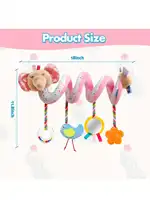 Infant and toddler animal carts wrap around the bed, ring bells, safety mirrors, hanging accessories, plush toys 2