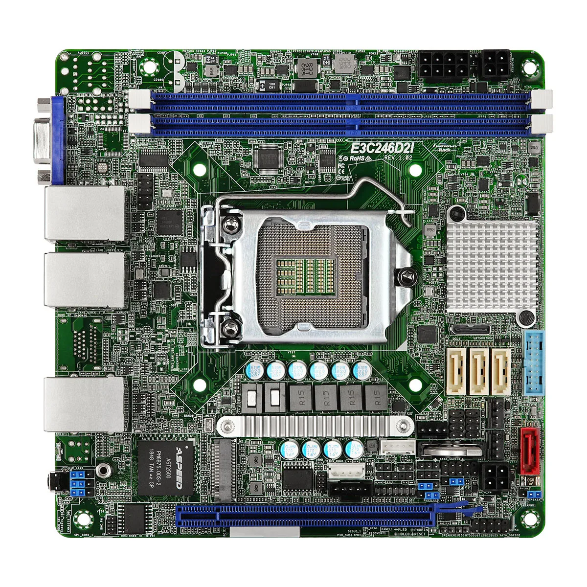 

Для Asrock Rack E3C246D2i мини-Серверная плата 1151XeonE-2100/E-2200