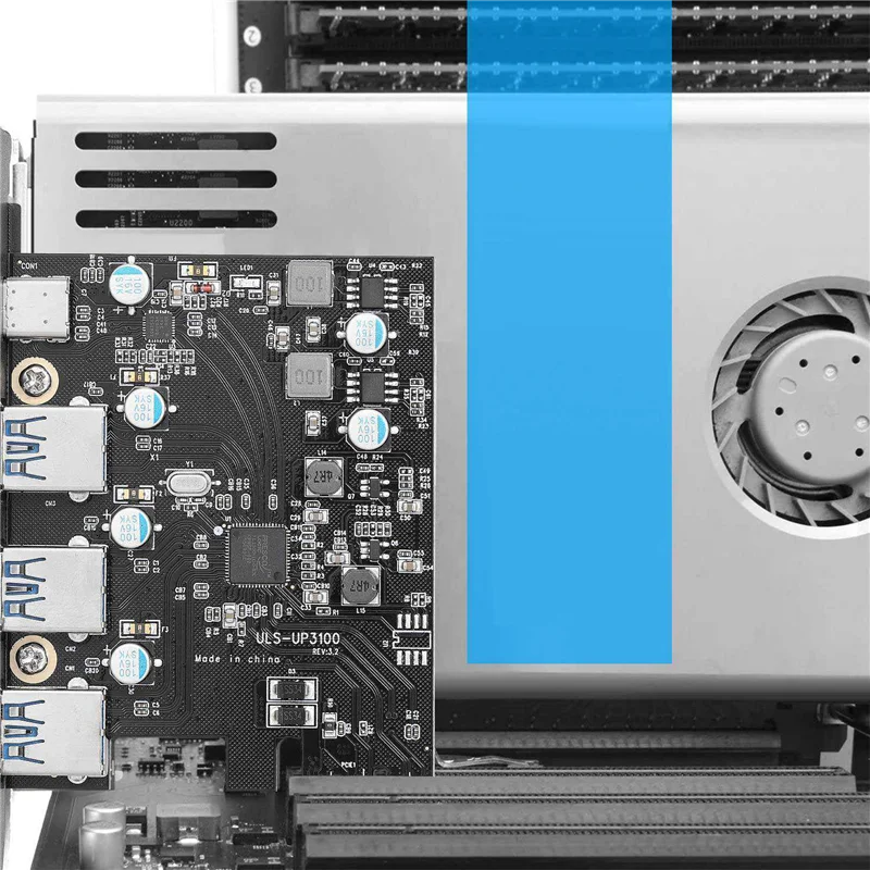 PCI-E to USB 3.0 Card Type C(1) USB A(3 ) Without Additional Power Supply PCI Express Expansion Card for Windows Mac Pro