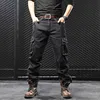 Mcikkny Men Cargo Casual Jean Trousers Multi Pockets Loose Style Motorcycle Denim Pants For Male Size 29-44 Straight 3