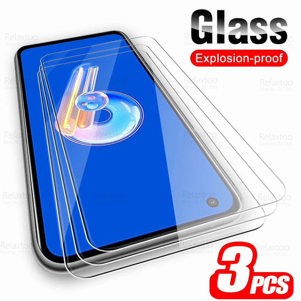 

3Pcs Protective Glass For Asus Zenfone 9 Tempered Glass Zenfone9 Zen Fone 9 ZF9 5G 5.92" 2022 Screen Protector Safety Phone Film