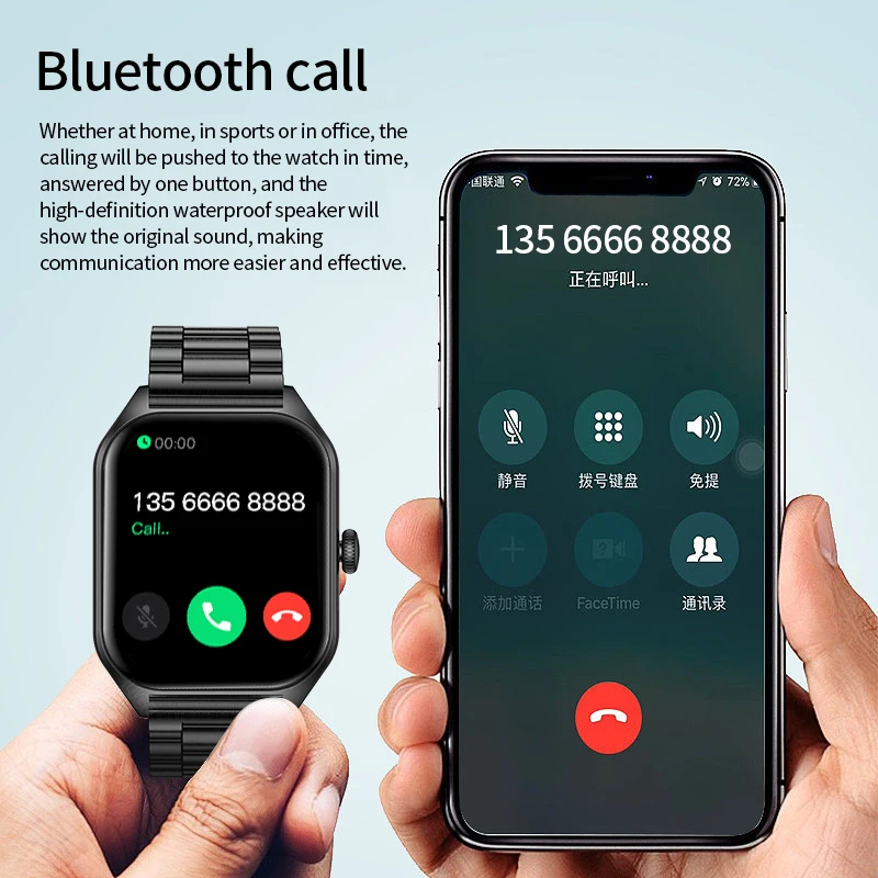 LIGE  ȭ Ʈ ġ  ð   ̾  ڵ  ͸ ð AI   H40 Smartwatch