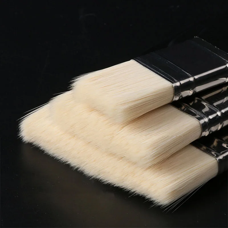 1Pc Nylon Hair Hard Bristle Brush Painting Pen Art Gouache Watercolor Large Area Oil Paint Acrylic Wall Brush BBQ Cleaning Brush 5