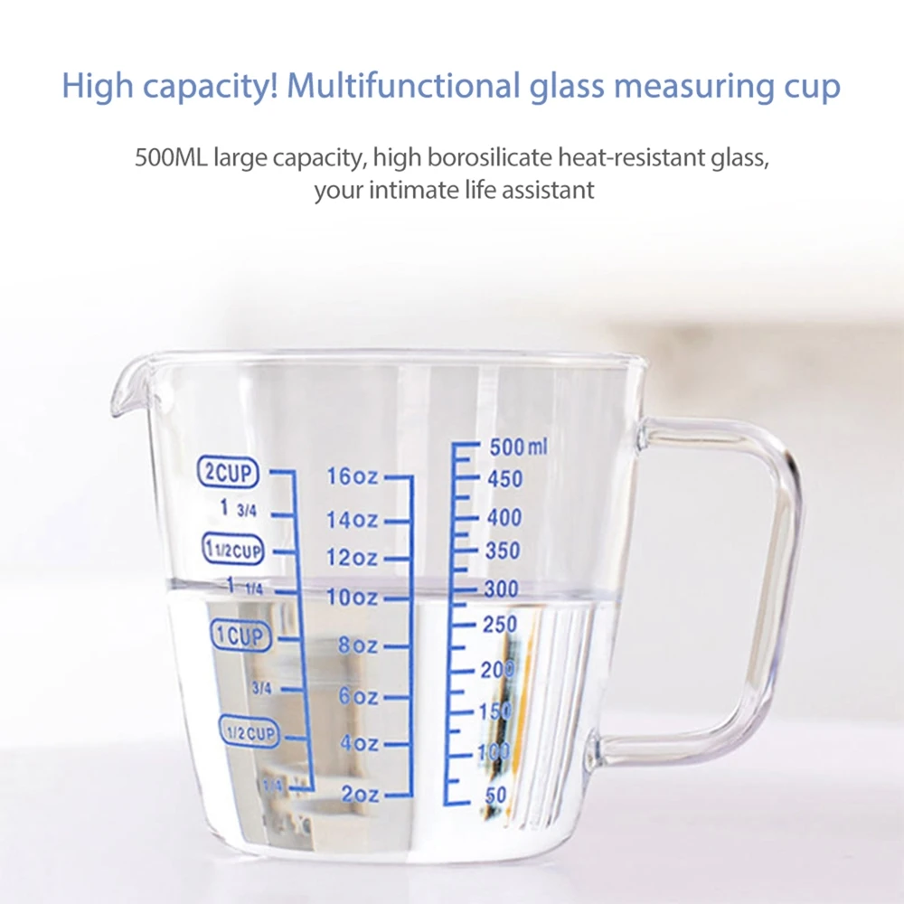 High Borosilicate Measuring Glass Cup Liquid Measurement With Scale Microwave Oven Available Kitchen Baking Glass Cup glass cup heat resistant coffee glass cup heat resistant glass cup glass water cup