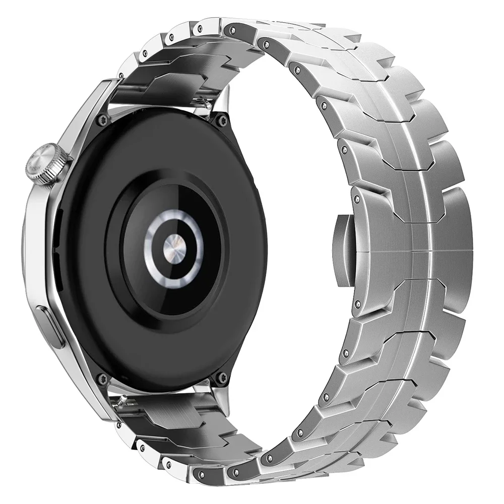 Luxury Stainless Steel Watch Band, No-Gap Design, 22MM Width