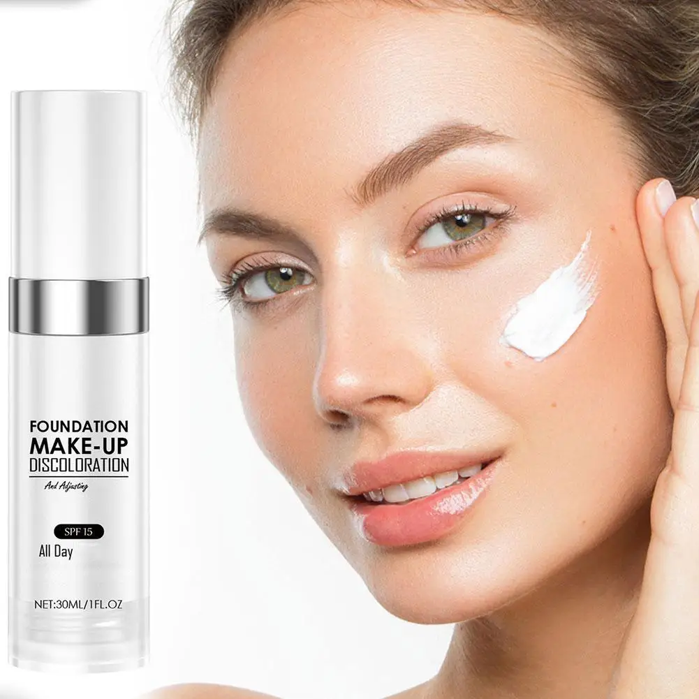 Temperature Change Liquid Foundation Skin Color Brightening Portable Liquid Concealer Long-Lasting Foundation Makeup 30ml