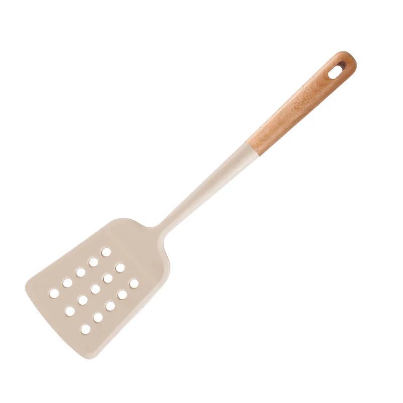 Premium Silicone Cooking Utensils Set with Hardwood Handles - Heat Resistant and Non-stick Kit