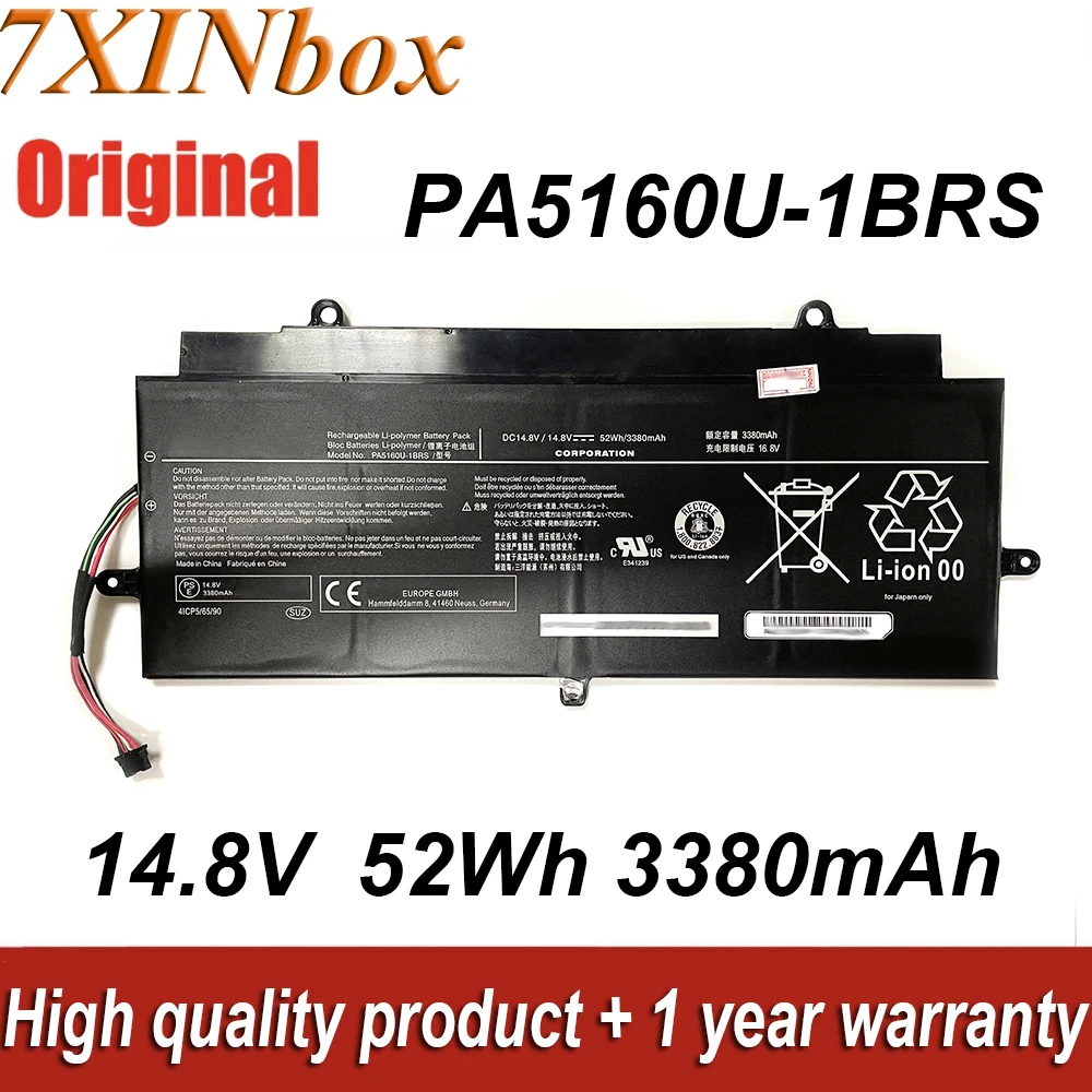 

7XINbox PA5160U-1BRS 14.8V 52Wh 3380mAh Laptop Battery For Toshiba KIRAbook 13 KIRA-10D KIRA-101 KIRA-102 KIRA-AT01S Series