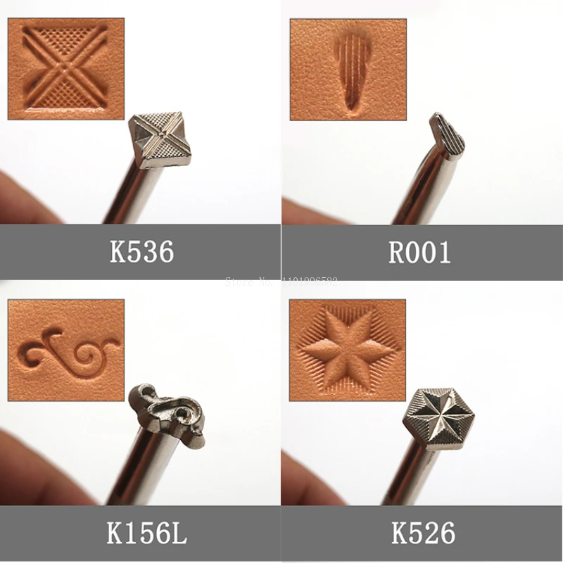 Leather Pattern Embossing Alloy Punch Head DIY Leather Crafts Bag/clothing/shoes/belt/watch Band Engraving Press Printing Tool leather letter punch leather craft stamps