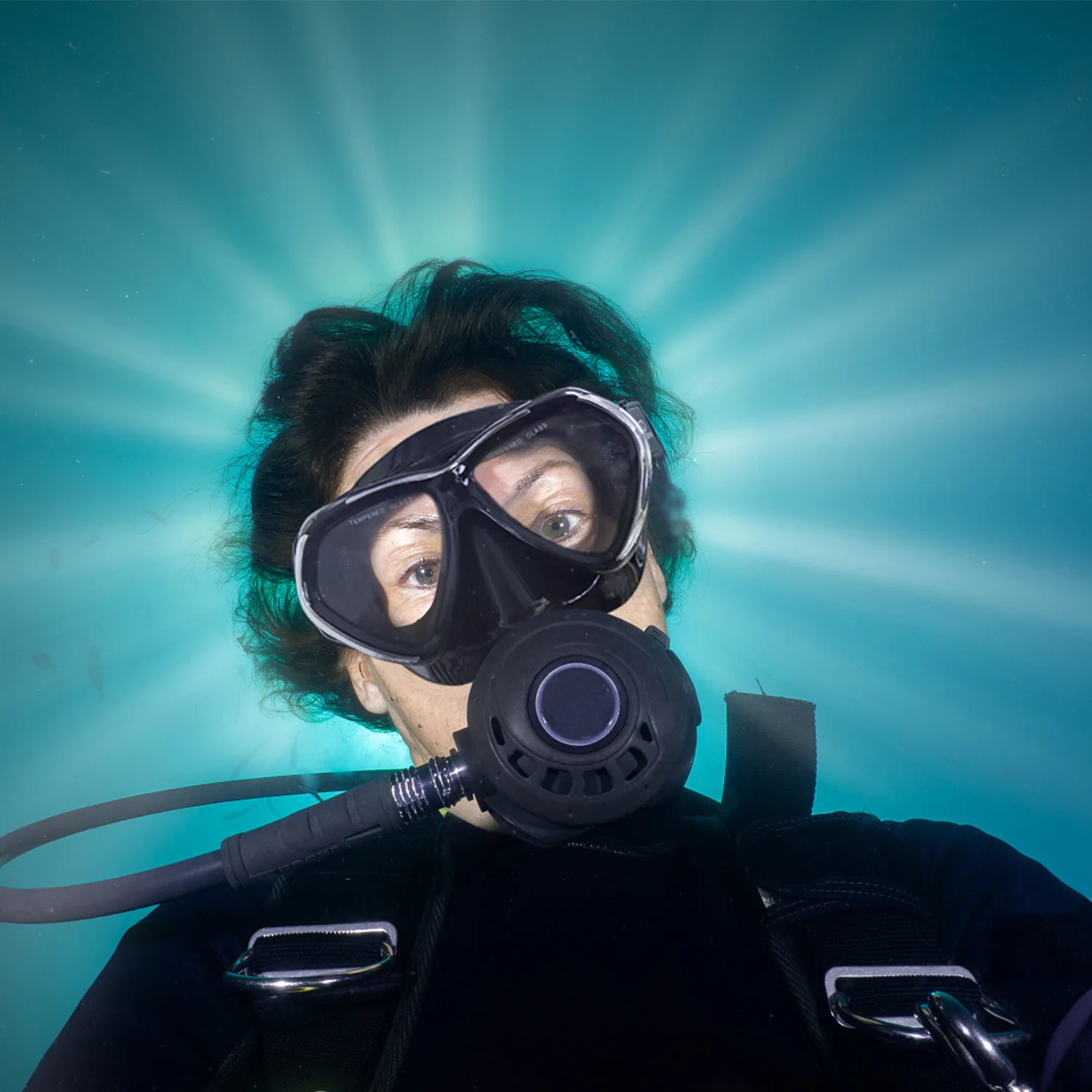 EXP VISION-Scuba Diving Mask for Adults Anti-fog Dive Mask Anti-Leak Tempered Glass Swim Goggles with Nose Cover Snorkeling