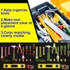 Tool Box Foam Organizers 6 Sets Adjustable Liner Inserts Non Slip Mat Drawers Chest Black Red Blue Yellow 5